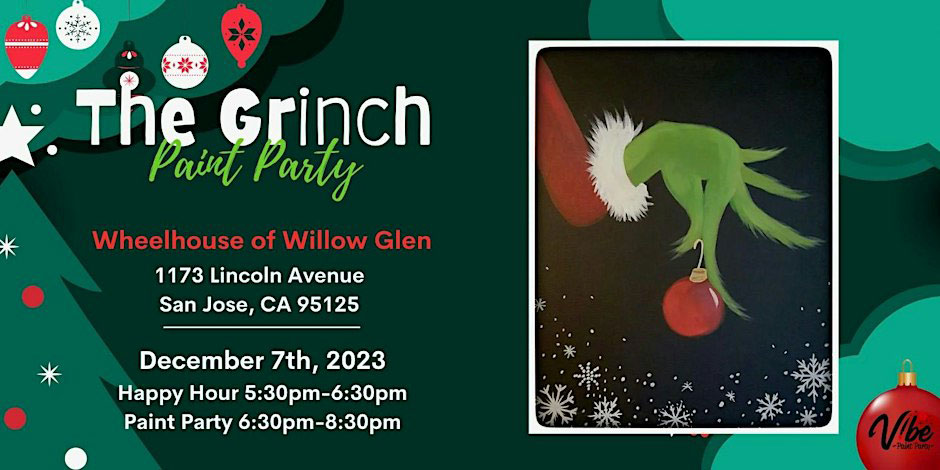 the grinch paint party - its a vibe paint party